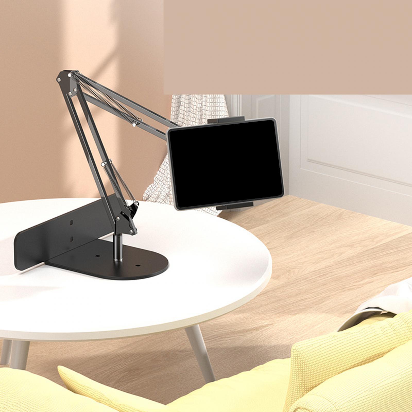 Office Long Arm Desk Tablet Holder Stable Adjustable Durable Desk Vertical Stand for Laptop Smartphone