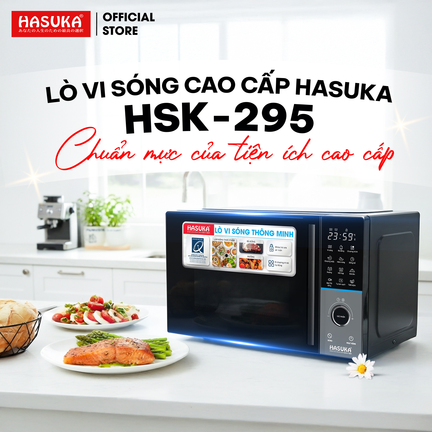 LÒ VI SÓNG HASUKA HSK-295 Hàng chính hãng