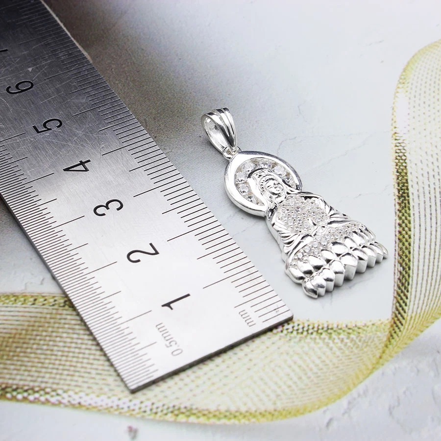 Mặt Dây Chuyền Nam Nữ - Hình Phật Bà - Bạc Hiểu Minh DMD275S Bảo Hành Vĩnh Viễn