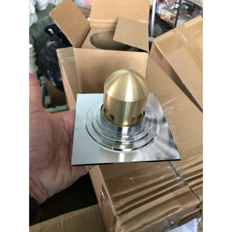 Phễu thoát sàn đúc dày nặng bằng đồng cao cấp Hố ga SIÊU THOÁT NƯỚC lắp vừa phi 60 và 90