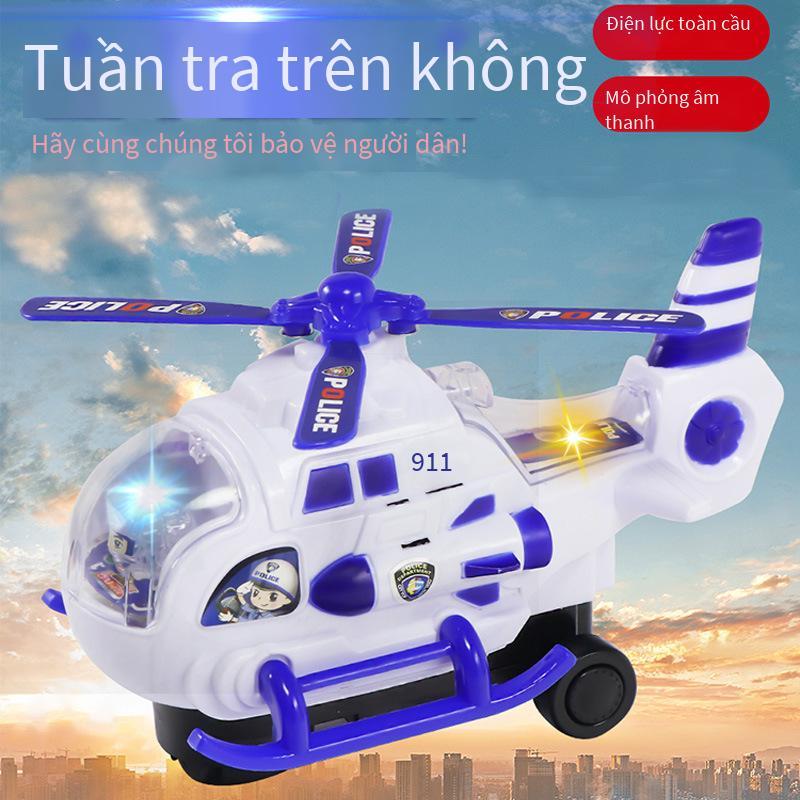Khuyến mãi đèn điện trẻ em mới nhạc máy bay máy bay trực thăng đa năng cậu bé đồ chơi ô tô gian hàng đồ chơi đường phố