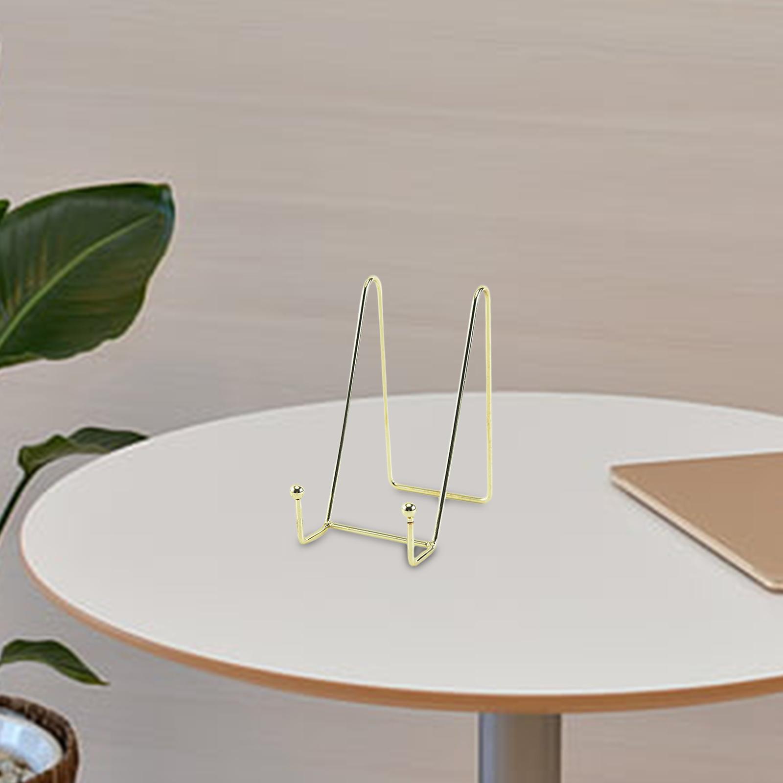 Metal Display Stands Brackets Decoration Storage Rack Book Shelf Plate Holder Table Art for Pictures Magazine Living Room Office Party