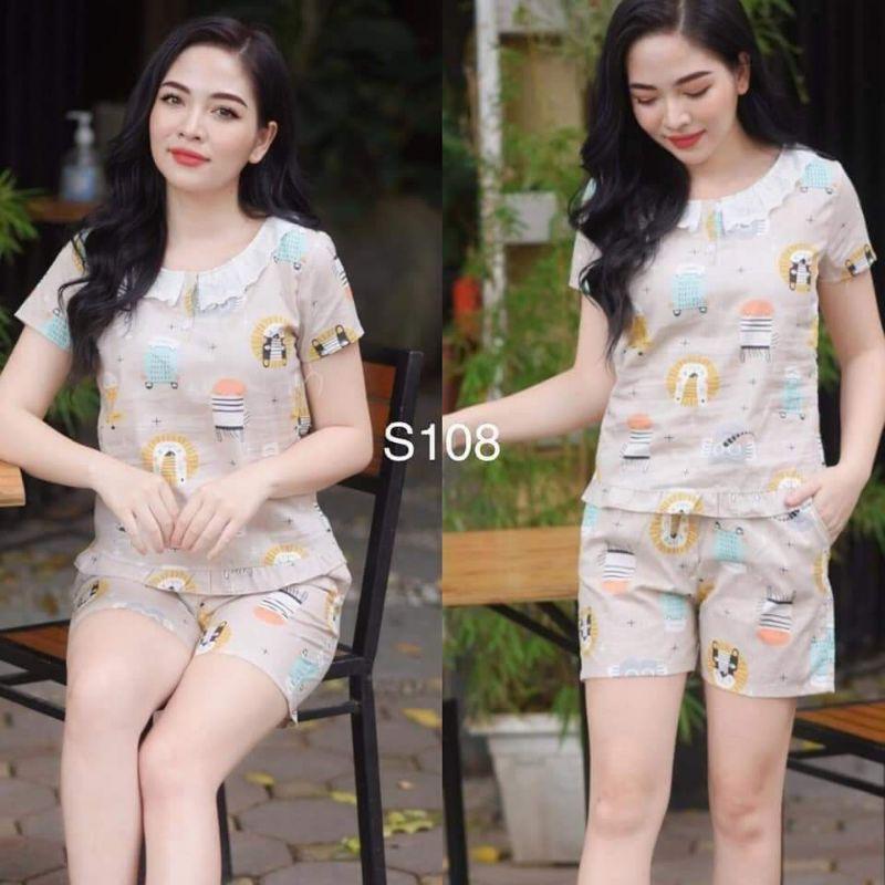 Quần áo mặc nhà, bộ đùi 6 màu ảnh thật