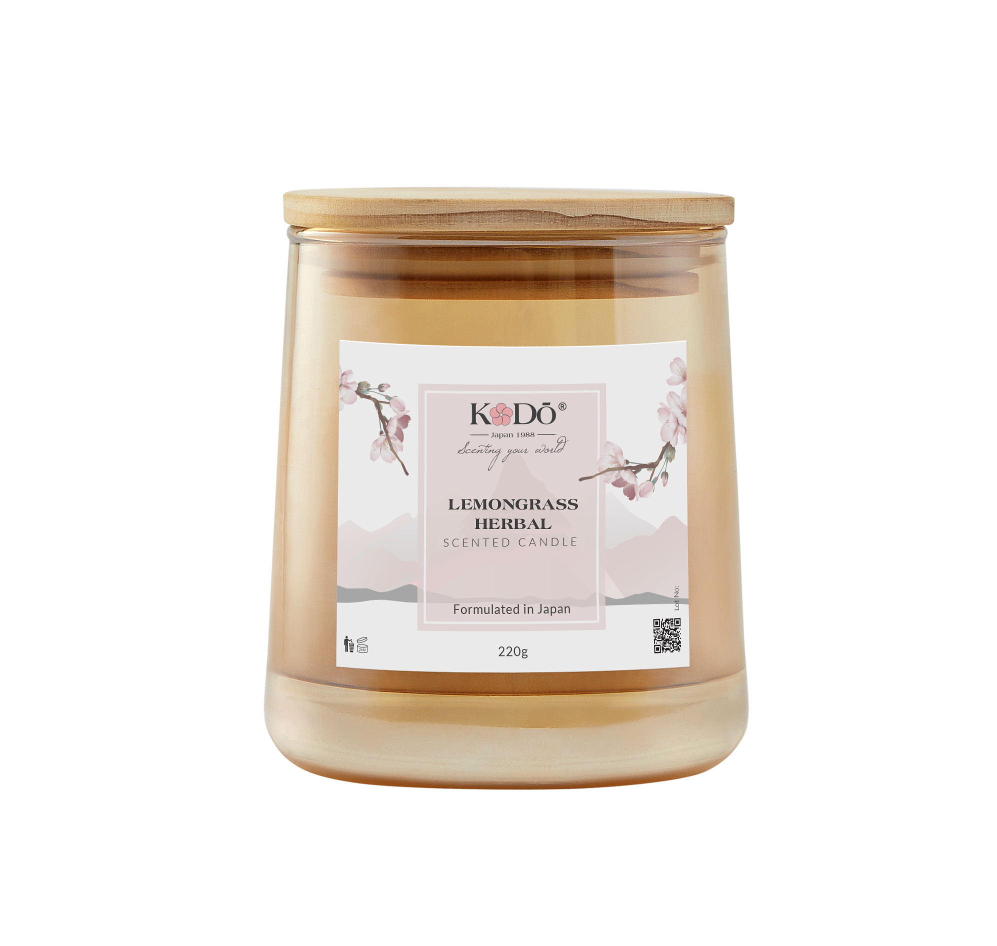 Sáp Nến Thơm Kodo 220g Hương Nước Hoa Không Khói, Thư Giãn, Dịu Nhẹ, Tươi Mát