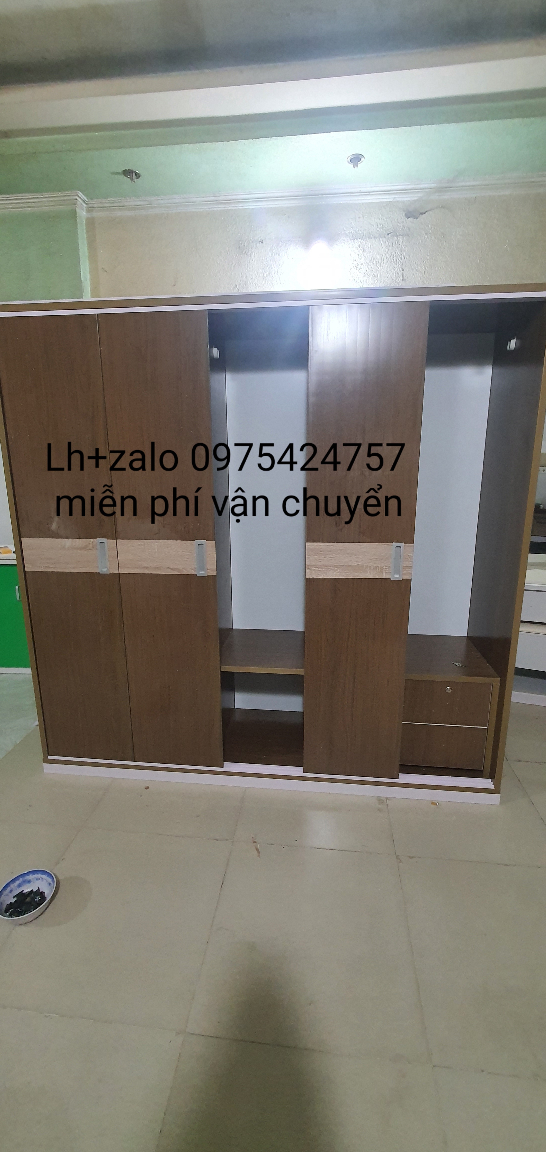 Tủ nhựa đài loan 5 cánh cửa lùa