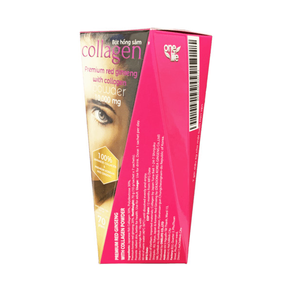 Thực Phẩm Chức Năng Collagen Hồng Sâm Cao Cấp OneLife - Hộp 7 gói