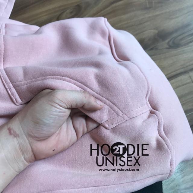 Áo Hoodie Unisex 2T Store H12 Hồng Ruốc