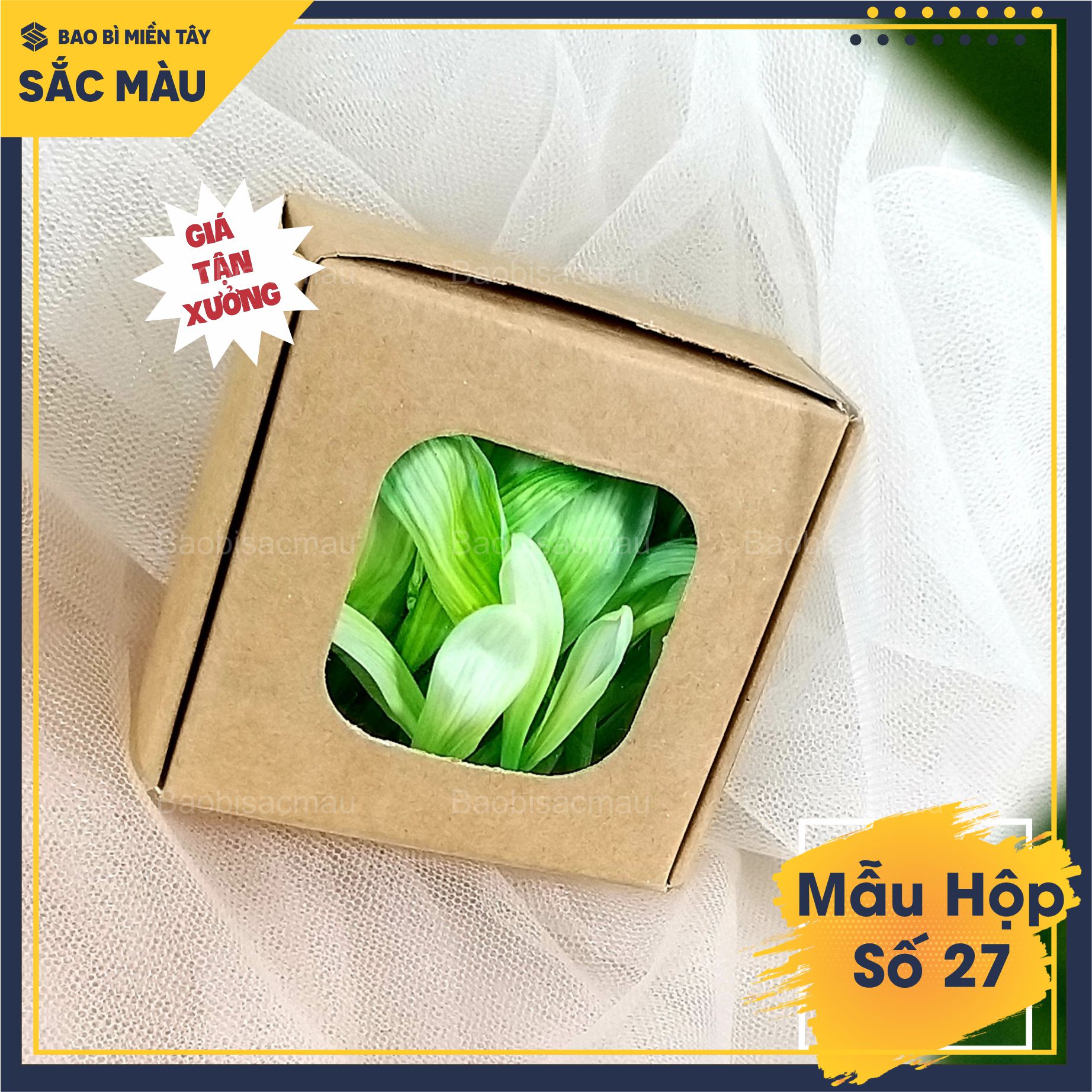 5 hộp giấy kraft mini ( hộp 27) có hộp kính đựng quà tặng móc khóa, gấu bông nhỏ, trang sức.....