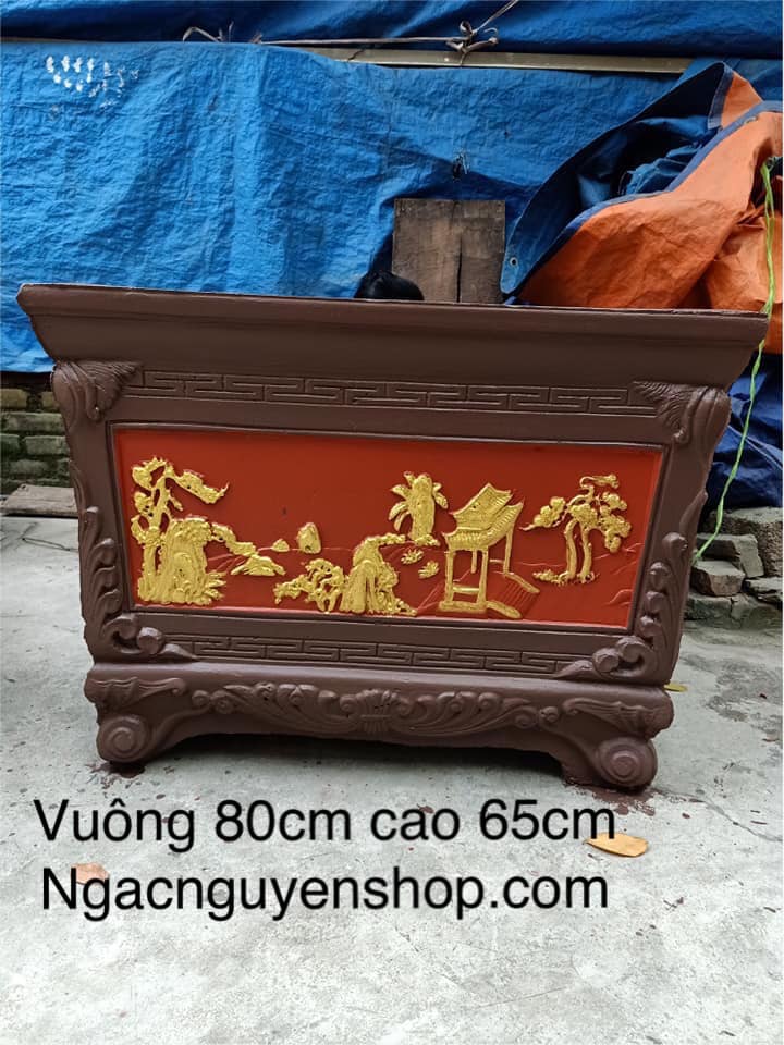 Khuôn vuông rộng 85 cao 65 đầy đủ lòng trong, tấm đáy, chất liệu composite siêu bền chắc,bề mặt khuôn bóng đẹp
