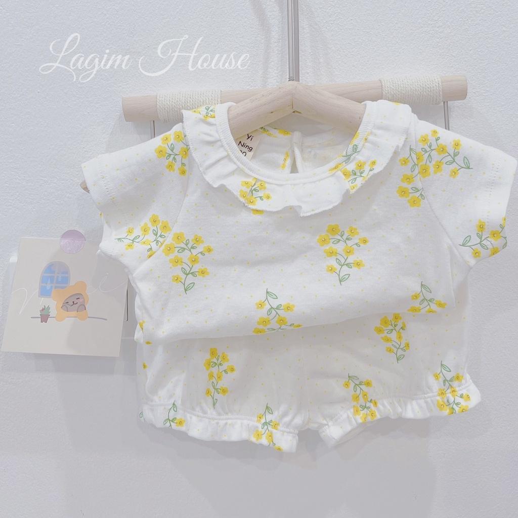 Đồ bộ cộc bé gái mặc nhà chất thun cotton mềm mại, set bộ hè nhiều họa tiết cho bé gái từ 7kg đến 18kg - Lagim House