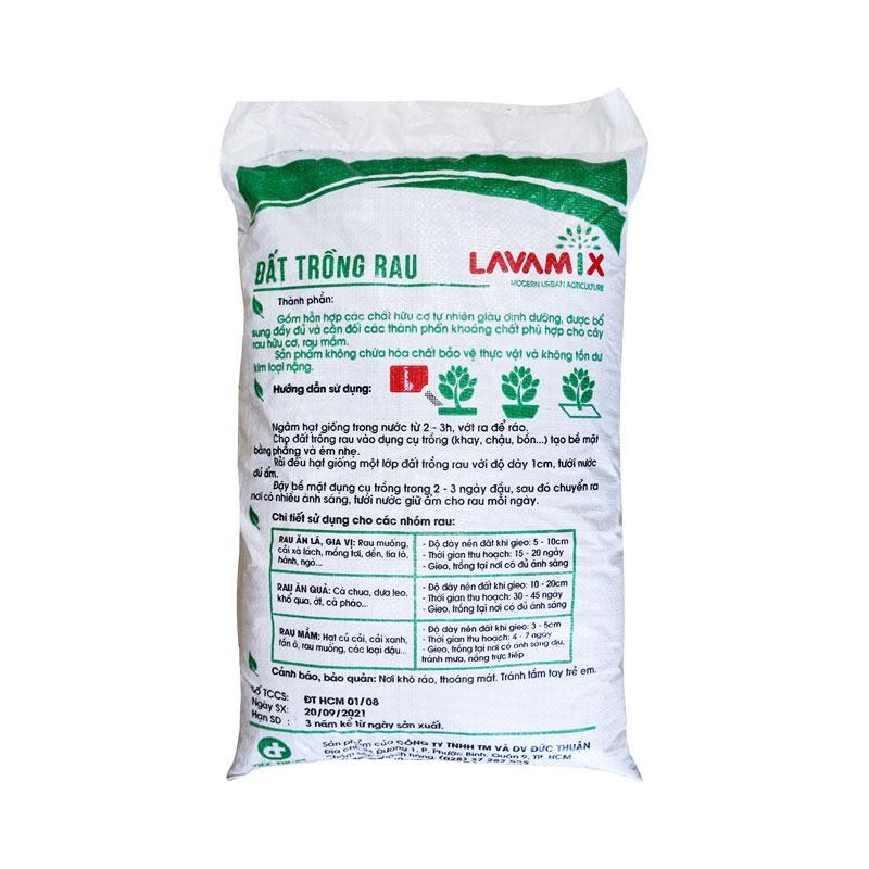 Đất trồng Rau Lavamix bao 20dm3 khoảng 9.5kg