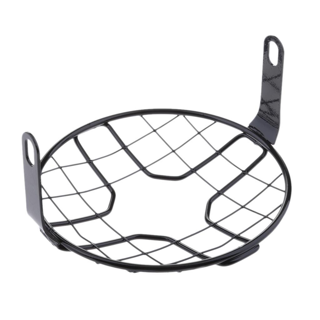 150mm Universal Motorcycle Retro Mesh Headlight Protector Guard Cover