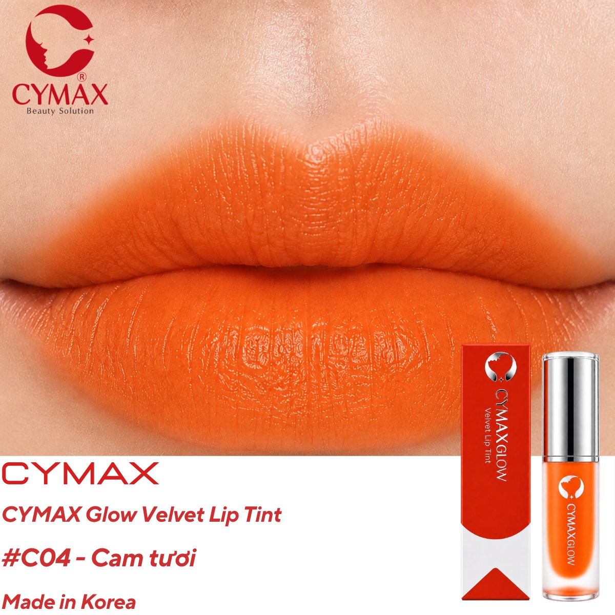 Son Kem Nhung CYMAX Glow Velvet Lip Tint – Lên Màu Chuẩn, Lì Mịn, Nhập Khẩu Chính Ngạch Hàn Quốc