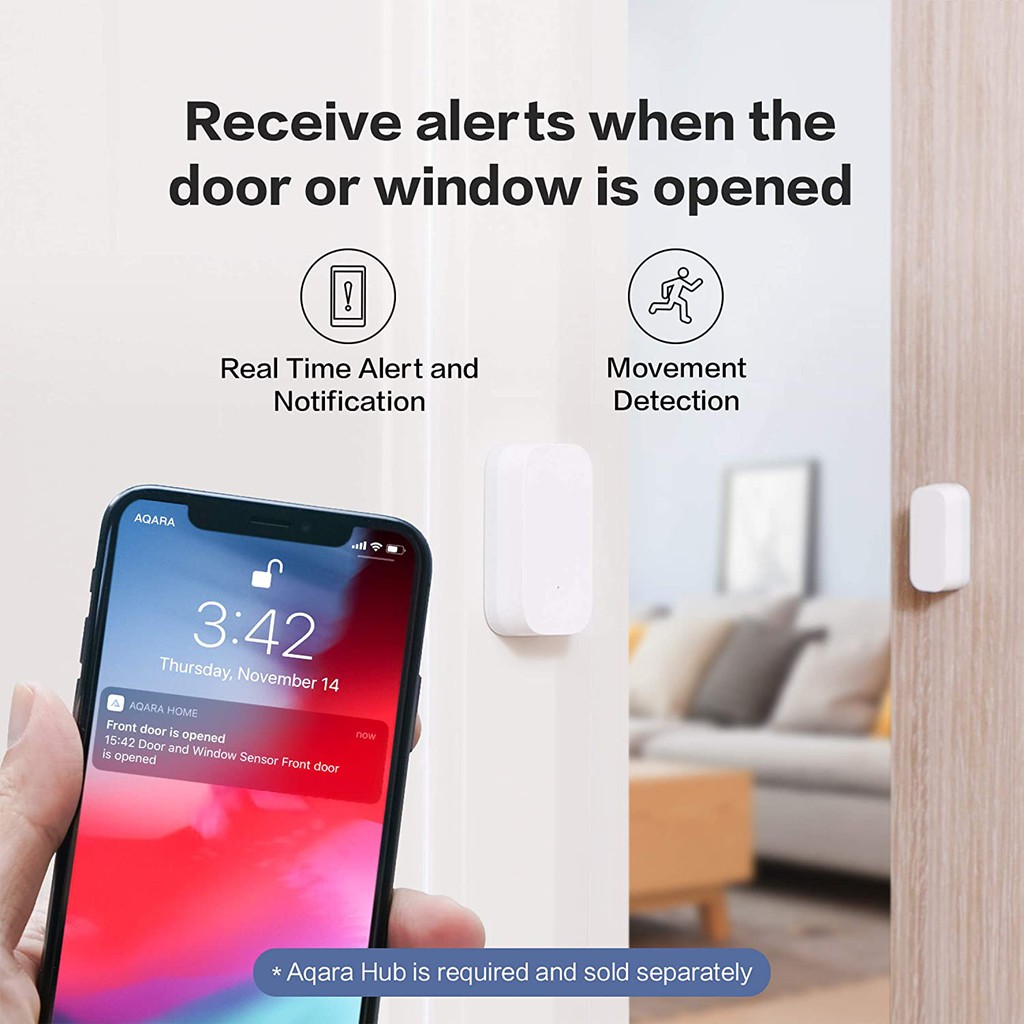 Cảm biến cửa Aqara Door Sensor - Tương thích Apple HomeKit - Bản Quốc Tế - Hàng Chính Hãng