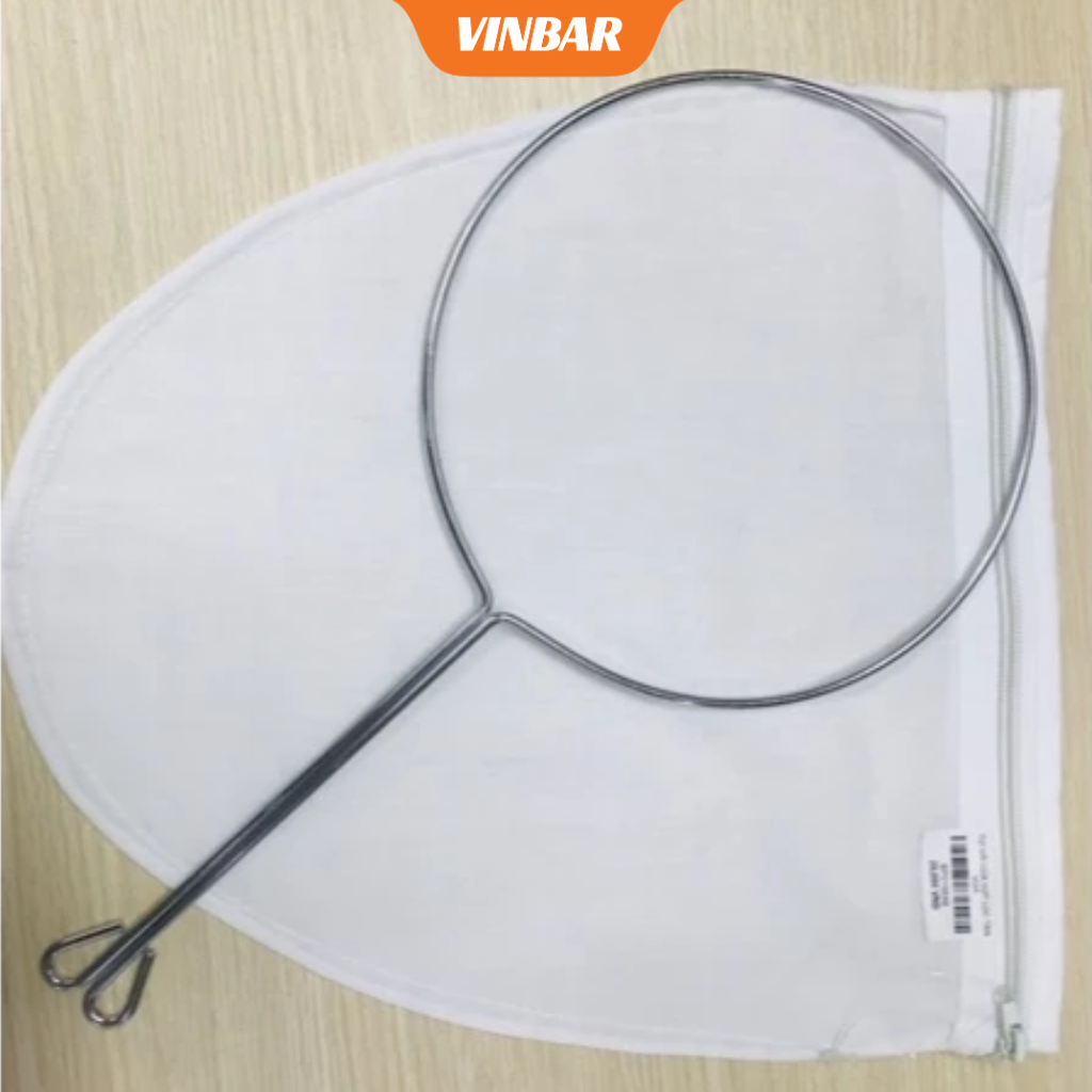 VỢT VÒNG INOX - ĐƯỜNG KÌNH 19.5CM ( DÙNG CHUNG TÚI VẢI LỌC TRÀ DÂY KÉO)
