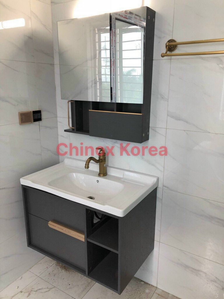 Tủ chậu lavabo CHINOX chất liệu MDF lõi xanh kích thước 80x60x50cm