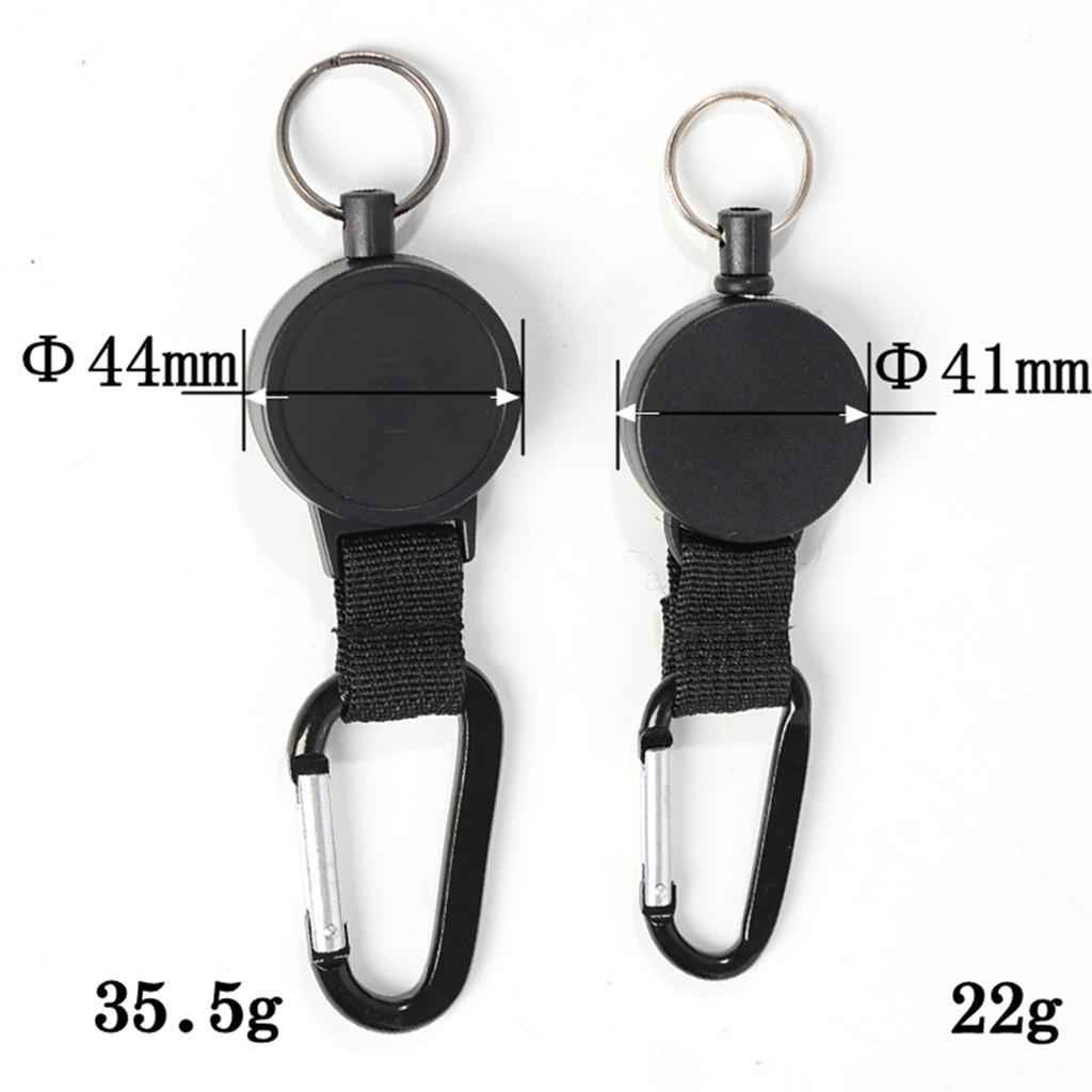 Heavy Duty Retractable Key Holder Carabiner Quick Release & Telescopic Rope