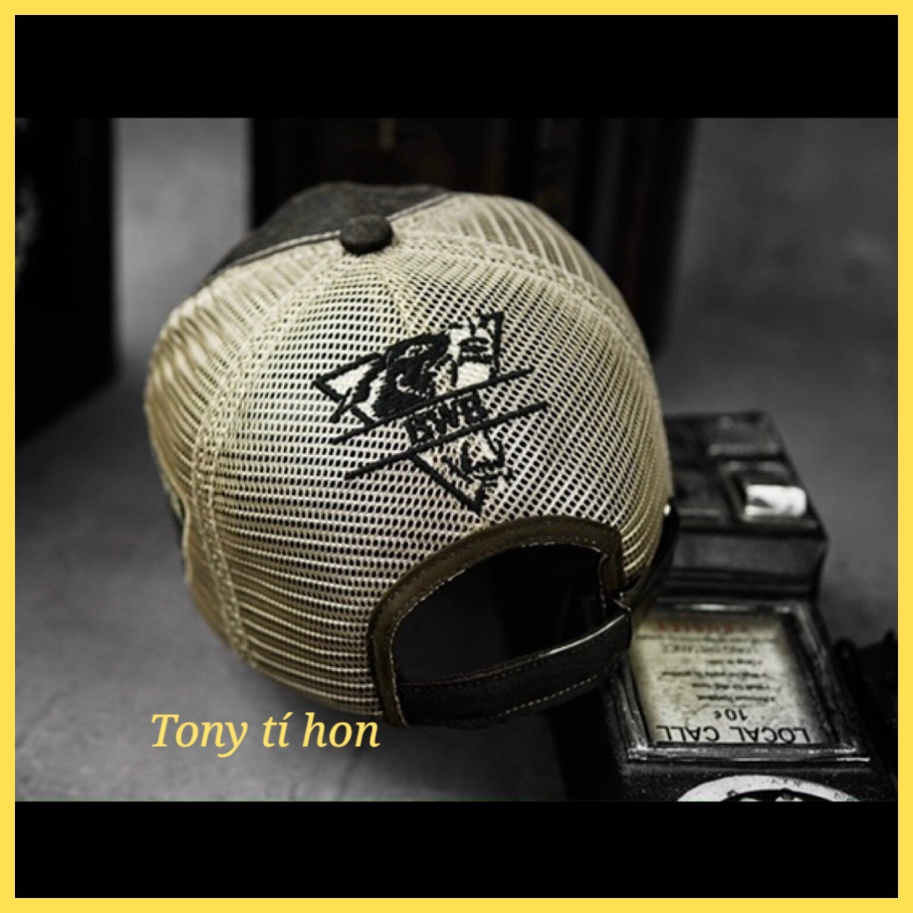 Tony tí hon - Mũ Nón kết lưỡi trai Cafe Racer Vintage phối lưới xịn xò cao cấp, thời trang, cá tính, form đẹp