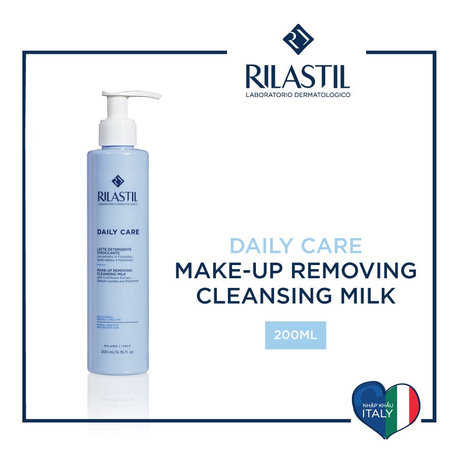 SỮA RỬA MẶT – TẨY TRANG 2 TRONG 1 DÀNH CHO DA THƯỜNG, DA NHẠY CẢM - DAILY CARE MAKE-UP REMOVING CLEANSING MILK 200ML