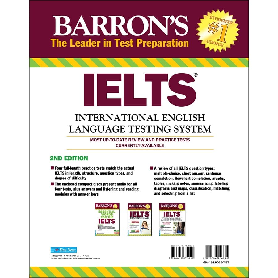 Sách Barron's IELTS International English (2nd Edition)+2CD (Tái Bản) 3