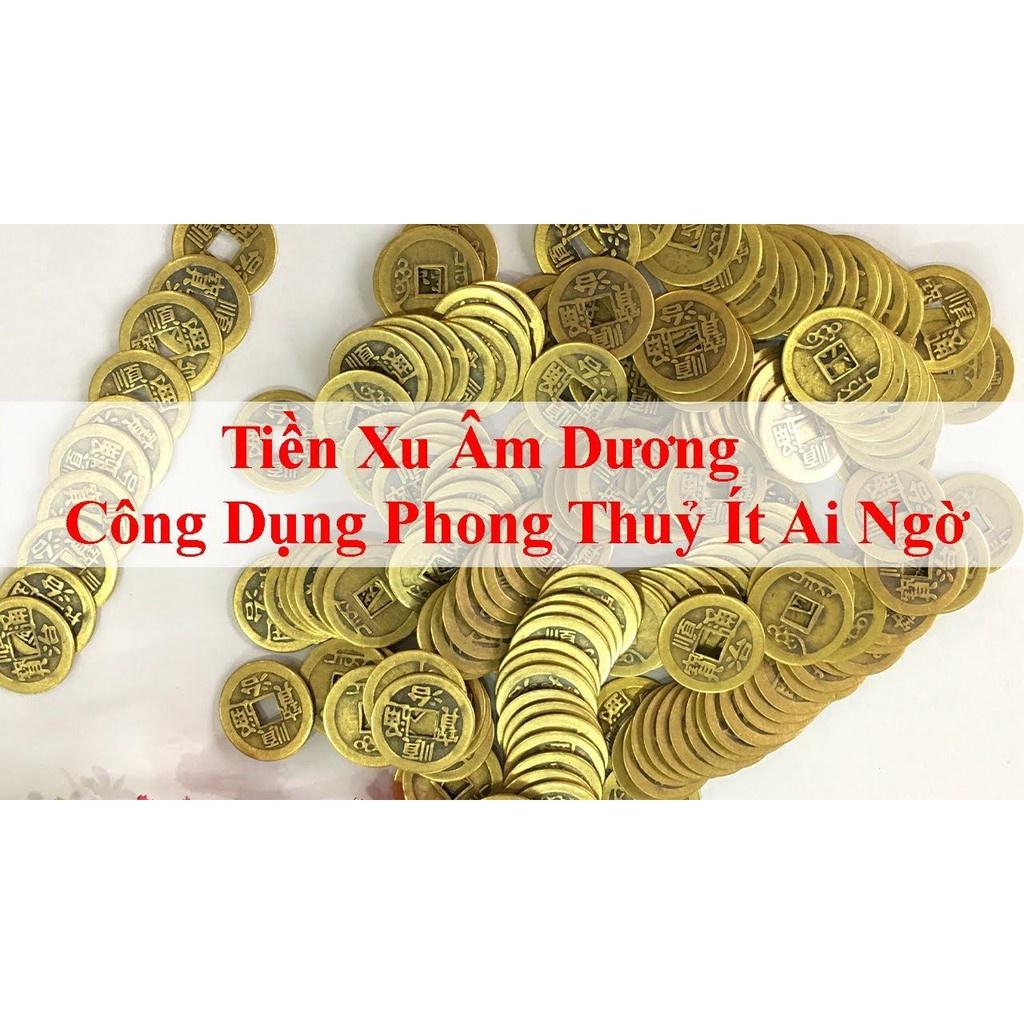 Đồng xu cổ phong thuỷ may mắn bỏ bóp ví chiêu tài lộc