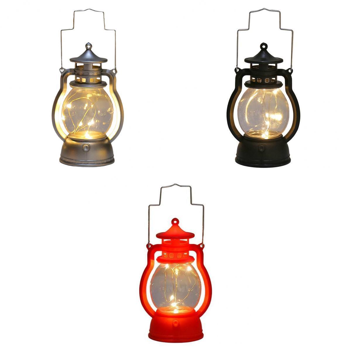 3pcs Decorative Oil Lamp Christmas LED Lantern Lamp Hanging Lantern for Home