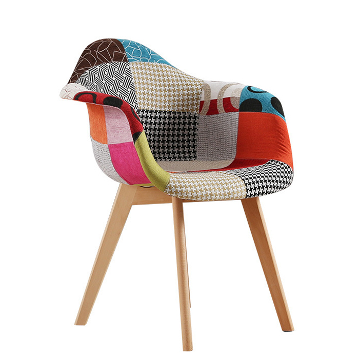 Ghế sofa bọc vải nordic chân gỗ, ghế cafe,, ghế nhựa BGN036