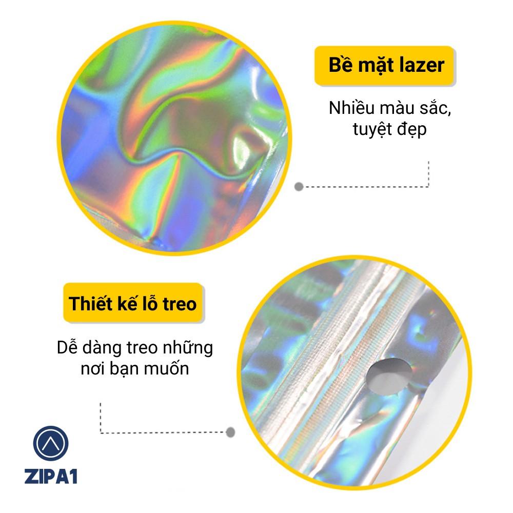 10 Túi zip Hologram lazer trẻ trung, cuốn hút giới trẻ - Túi đựng đồ A1014 - Zip A1