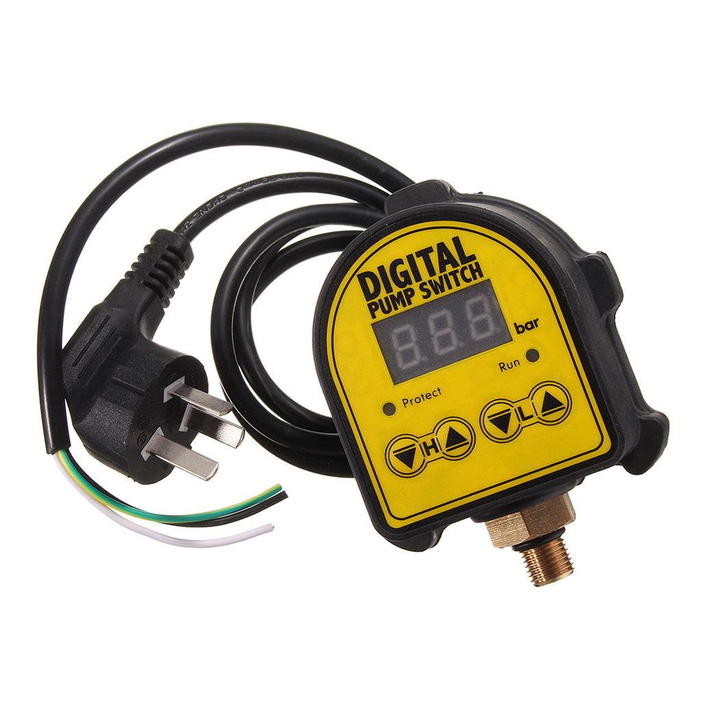 Tự Động 10BAR Kỹ Thuật Số Công Tắc Áp Lực Điều Khiển 220V cho Nước Ail Bơm Khí