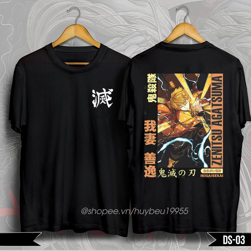 Bộ sưu tập áo thun Demon Slayer, áo thun Kimetsu no yaiba mẫu mới chất liệu cotton 4 chiều cao cấp