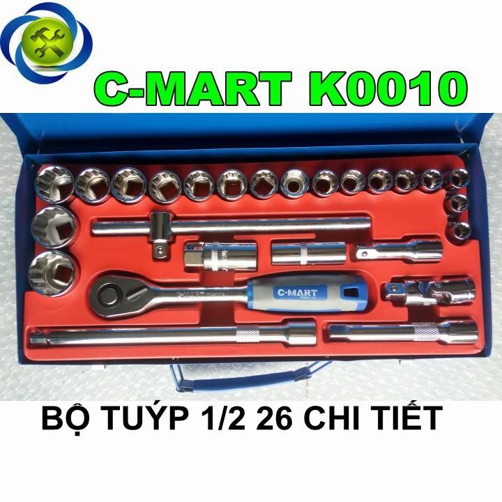 Bộ cần tuýp 1/2 C-Mart K0010 26 chi tiết