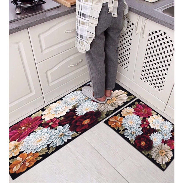 Bộ 2 thảm nhà bếp hình 3D