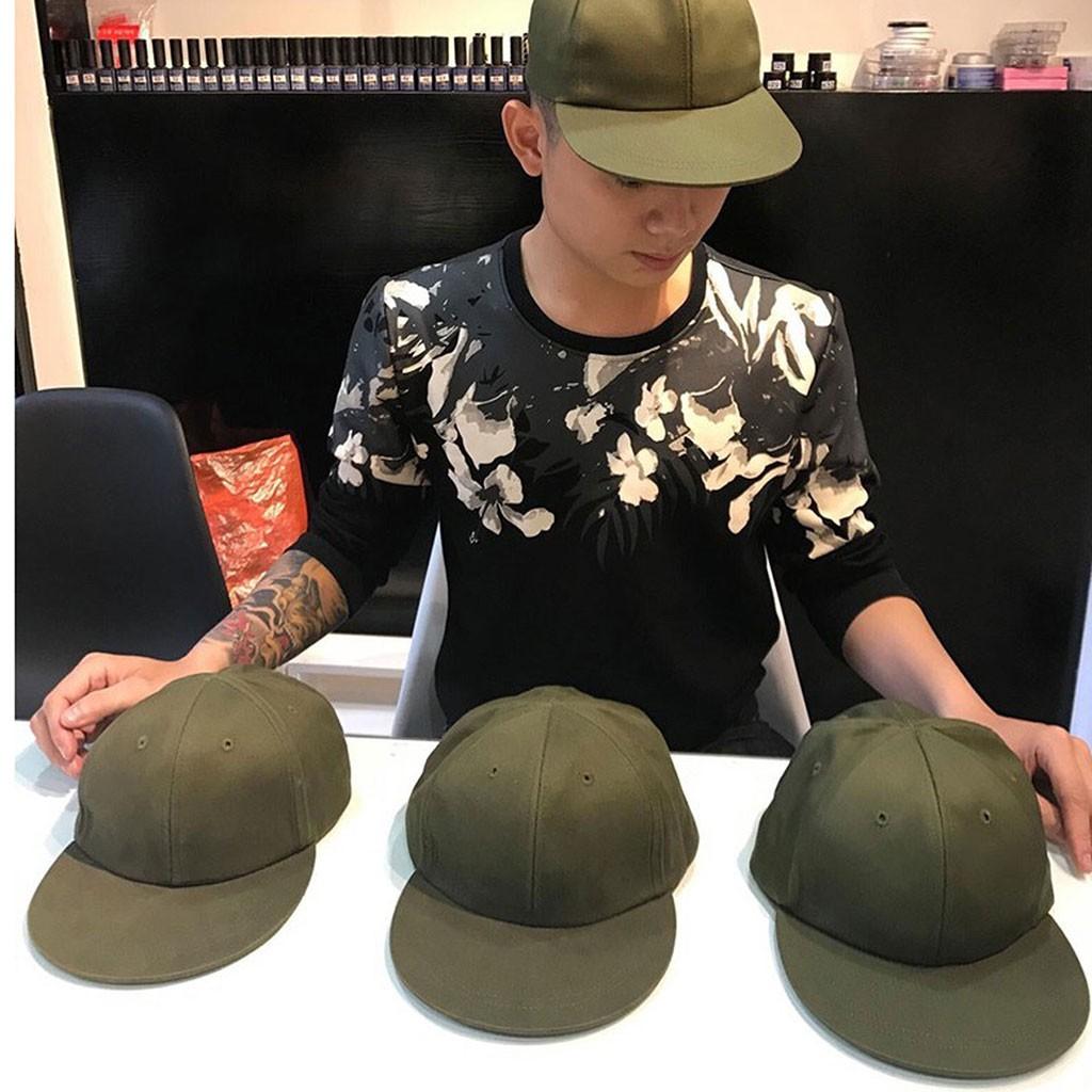 Mũ lưỡi trai 6 Múi Lính Mỹ hàng cao cấp nhập khẩu Thái Lan màu xanh quân đội vành phẳng phong cách cực ngầu Hàng Chính Hãng