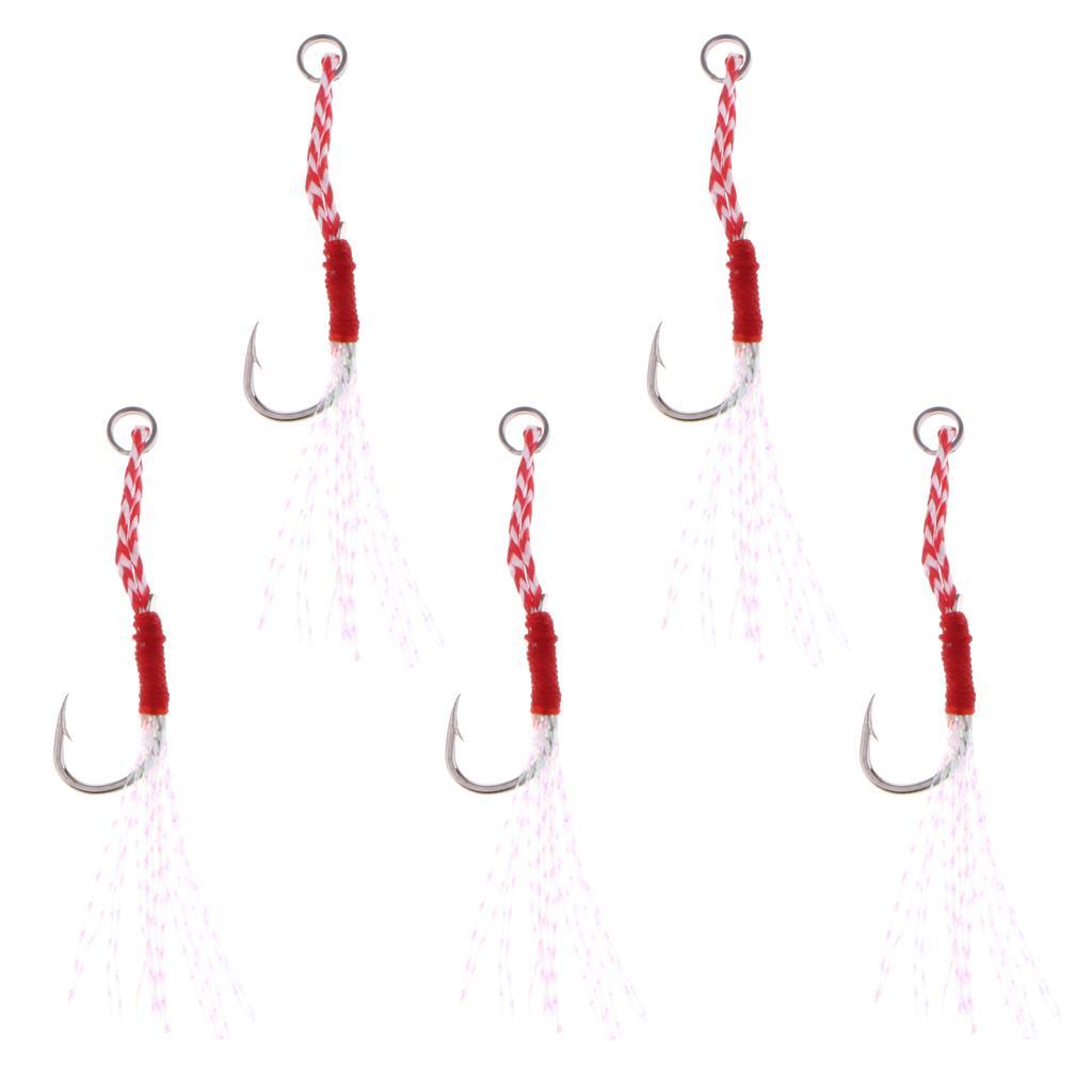 5pcs Carbon Steel Assist Hooks Fishing Hooks Live Baits Hooks 010