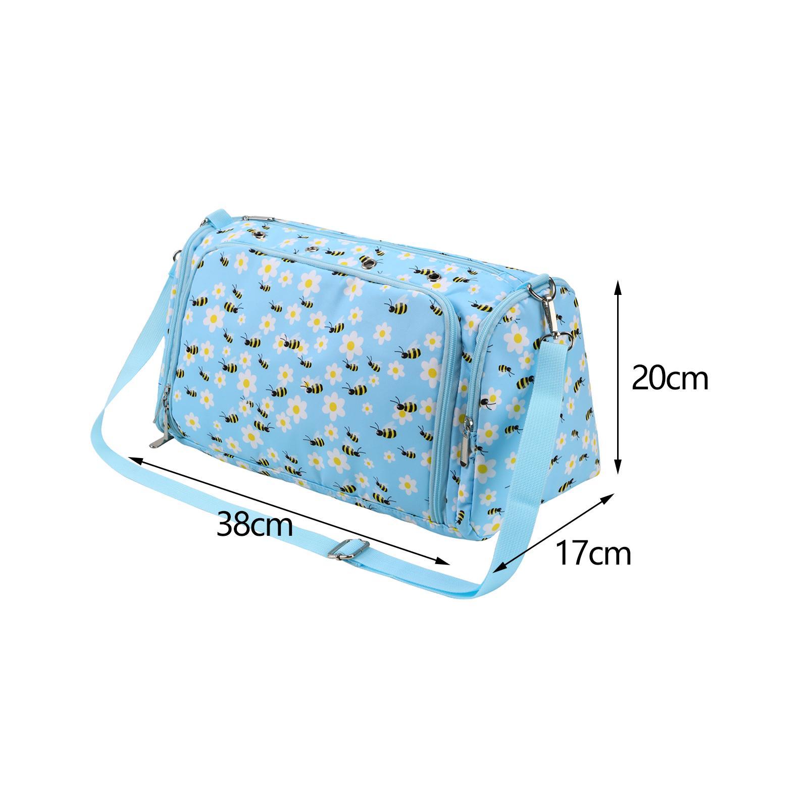 Yarn Case Knitting Tote Knitting Bag Zippered Lightweight Large Capacity Small Carrying Case Travel Multipockets Organizer Storage Tote