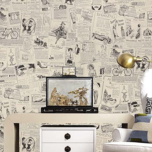 Giấy dán tường chất liệu decal chống nước, in hình giả báo, kích thước 0.45m x 10m / cuộn