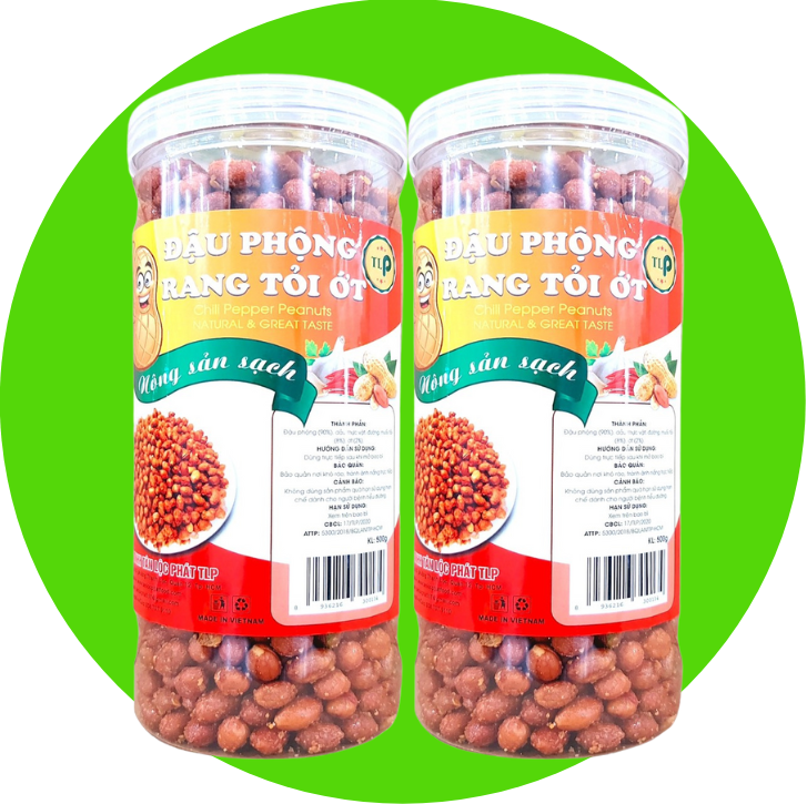 1KG ĐẬU PHỘNG SẤY TỎI ỚT TLP