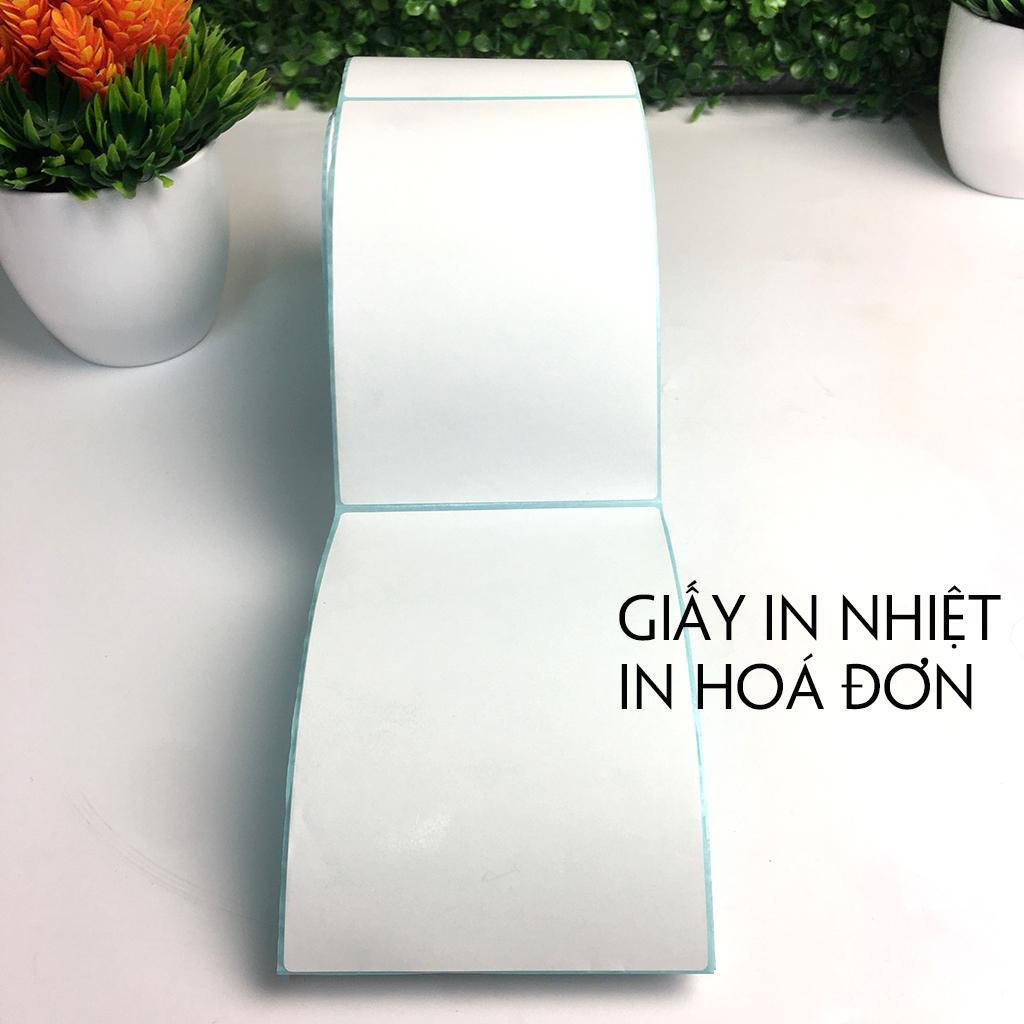 Cuộn Giấy In Nhiệt Mã Vạch Decal Nhãn Dán Khổ 15x10 cm - Hàng Chính Hãng