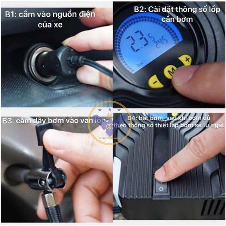 Bơm lốp ô tô mini tự động Steel Mate P05 - bơm lốp mini