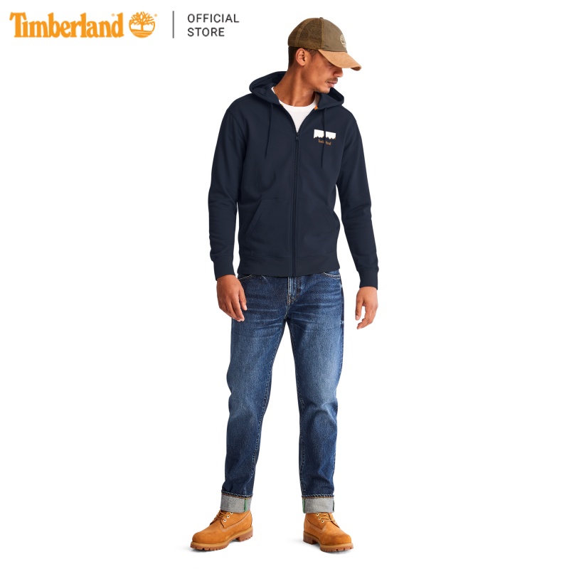 Original Áo Hoodie Nam Timberland Graphic Hoodie Dark Sapphire TB0A27BZ44
