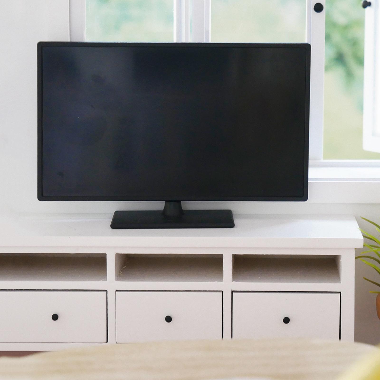 Dollhouse Miniature TV Television LCD Wide Scene 1:12 1:6 for Blythe