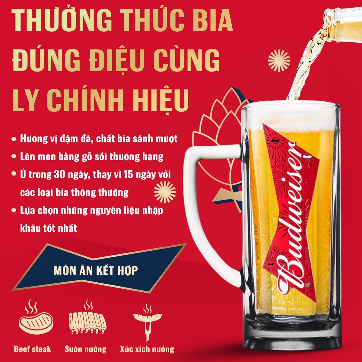 [Tặng thùng mì date T5] Thùng 24 Lon Bia Budweiser Chính Hãng (330ml/lon)