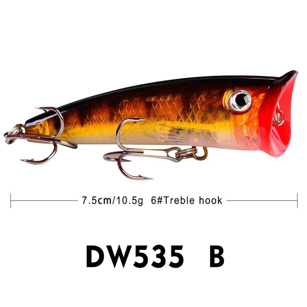 7.5cm 10.5g Popper Fishing Lure Hard Artificial Bait Topwater Carp Fishing Lures Wobbler Crankbait