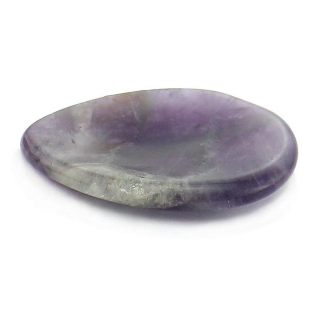 2-4pack 1 Piece Crystal Gemstone Natural Polished Palm Pocket Stone Amethyst
