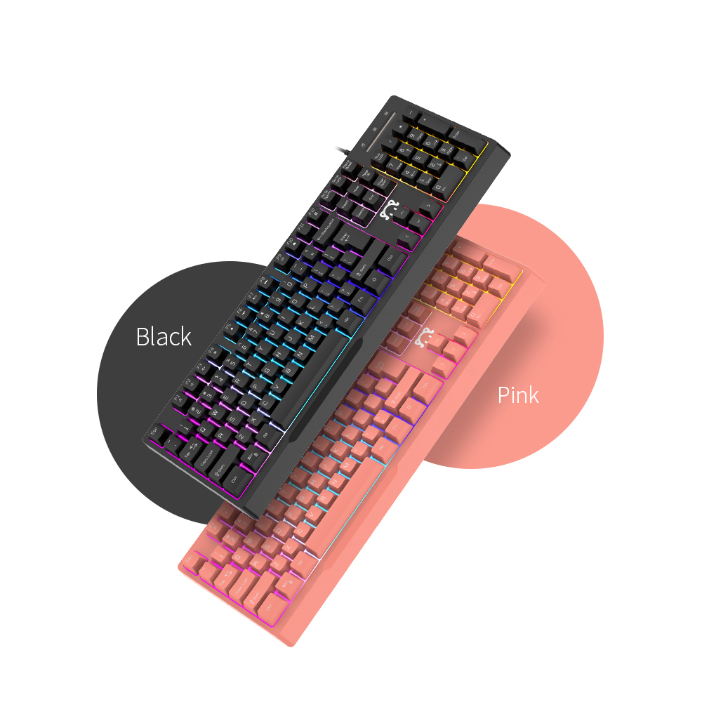 Bàn Phím Có Dây DaiDai STK090 USB 104 Phím Với Hiệu Ứng Ánh Sáng Hỗn Hợp