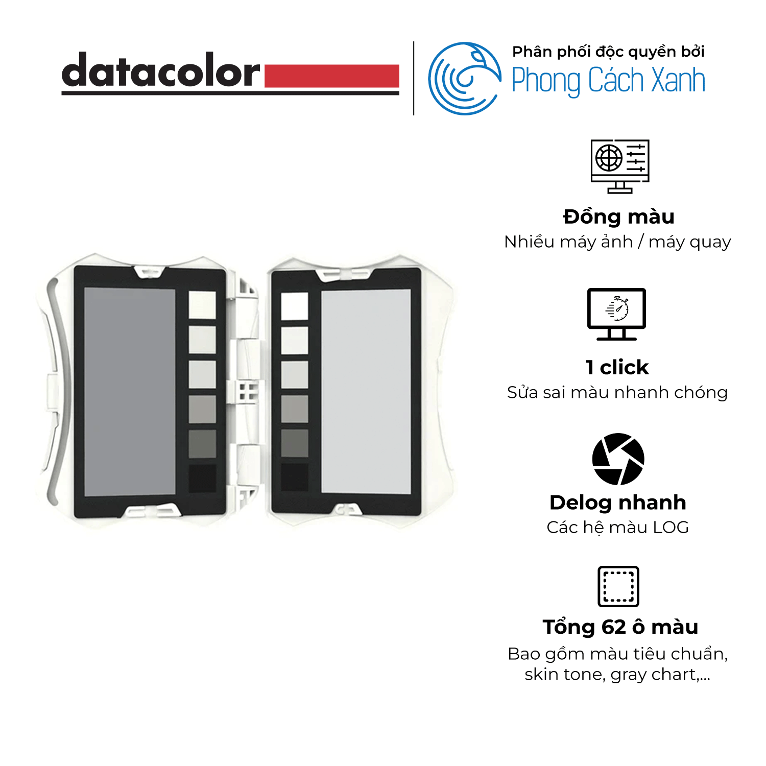 Cân màu cảm biến máy chụp / máy quay Datacolor Spyder Checkr Photo V2 - Hàng Chính Hãng