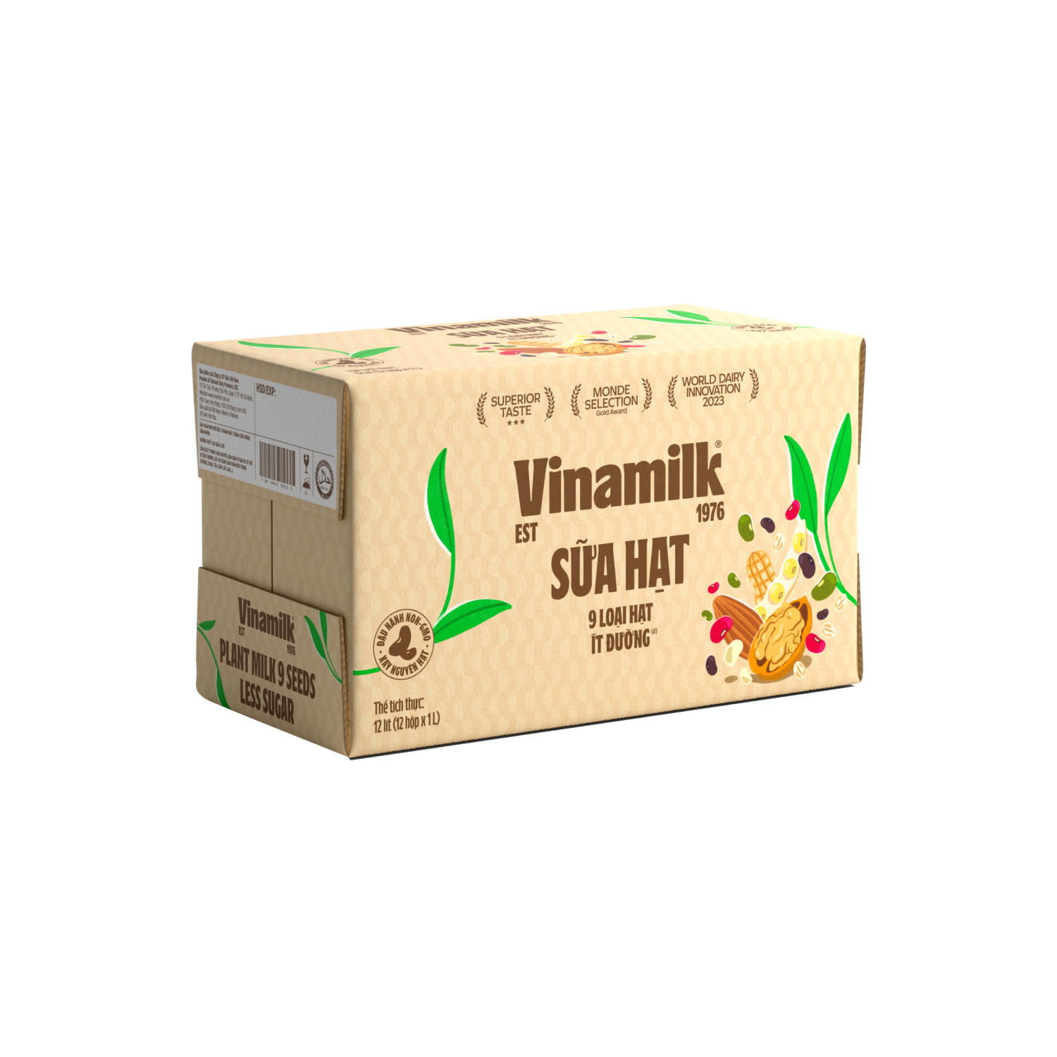 Sữa Super Nut 9 Loại Hạt Vinamilk 3 Tốt Ít Đường Hộp 1 Lít, &Gt;94 Sữa Hạt - 12 Hộp