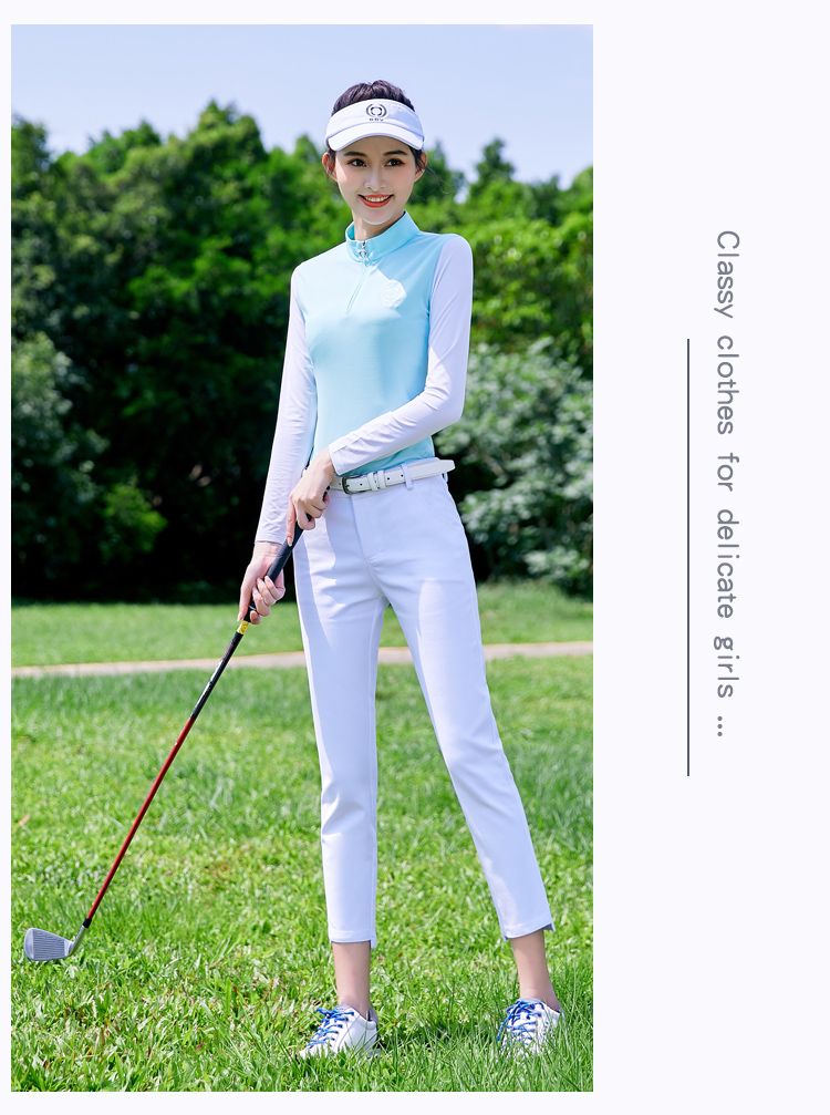 Áo dài tay golf nữ SSV Original Golf xanh SSV8802