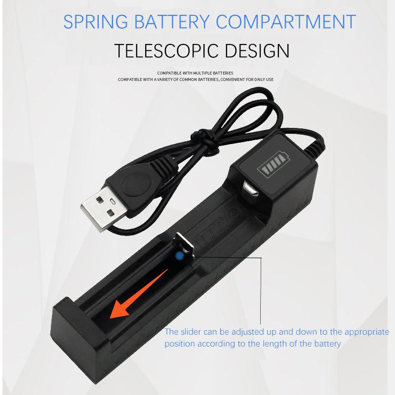 1 CÁI Bộ sạc pin USB 18650 Universal Smart Bộ sạc 1 khe Pin Lifepo4 Bộ chuyển đổi sạc có đèn báo Phụ kiện Màu sắc: 1 CÁI
