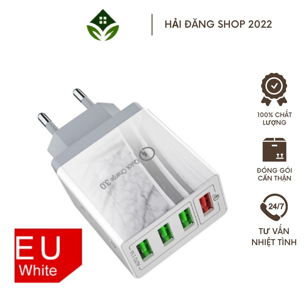 Củ Sạc Nhanh Đa Năng, Có 4 Cổng USB, Sạc Rất Nhanh Có Led Định Vị Ban Đêm, cục sạc XIAOMI OPPO